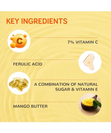 Vitamin C Lip Scrub Balm - 85% Dark Lip Reduction Heals Chapped Lips Mandarin Orange & Argan Oil 100% Vegan - 15gm for Men & Women - Buy Online on GoSupps.com