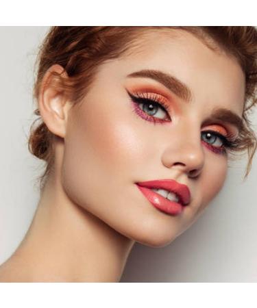 Buy Highly Pigmented Coral Orange Glitter Liquid Eyeshadow | Long Lasting Shimmer Makeup | International Shipping - Buy Online on GoSupps.com