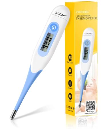Thermometers Adoric Best Digital Medical Thermometers Armpit and Oral Thermometers for Baby Kids Adults-Upgrade Version (Blue)