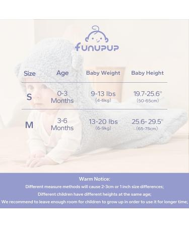 FUNUPUP Baby Hooded Swaddle Blanket - Plush Bear Wrap for Boys and Girls (3-6 Months Pink) - Buy Online on GoSupps.com