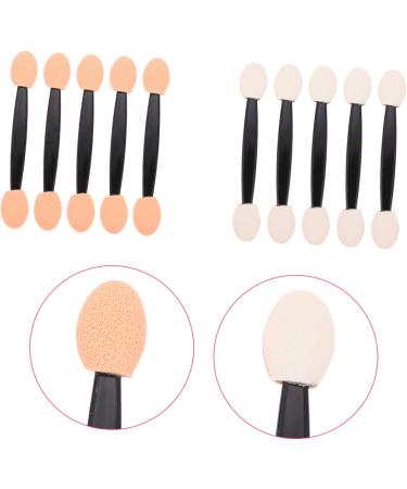 WOFASHPURET 100pcs Double Ended Eyeshadow Brush Makeup Sponge Mini Makeup Eye Makeup Applicator Eye Shadow Oval 6.5x1.3cm Black - Buy Online on GoSupps.com
