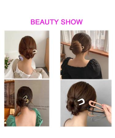 8 Pack French Style U Shaped Hair Pins for Women and Girls - Hairstyle Accessories - Buy Online on GoSupps.com