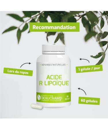 Laboratoire Beauchamp - Dietary supplement ALPHA-LIPOIC ACID - 60 capsules - Antioxidant - Anti-cellular aging - Developed in France - Buy Online on GoSupps.com