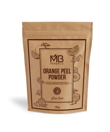 MB Herbals Pure Orange Peel Powder 100 Grams | 100% Pure & Natural | No Preservatives | To Be Used in Face Packs | For External Use Only