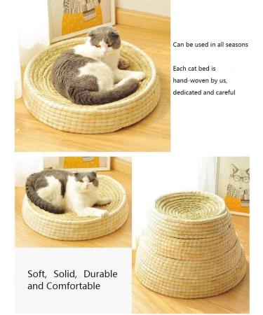 Natural Straw Small Medium Cat and Dog Sofa Bed - Comfortable Pet Bed & Scratcher - Eco-Friendly - Buy Online on GoSupps.com