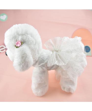 Fladorepet Luxury Dog Wedding Dress - White Rose Tutu for Small Dogs | XL Formal Party & Bridal Costume - Buy Online on GoSupps.com