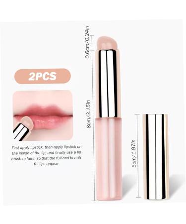 2 PCS Reusable Lipstick Brush Set - Soft Silicone Lip Applicator with Dust Cover for Lipstick Lip Gloss & Lip Balm - Buy Online on GoSupps.com
