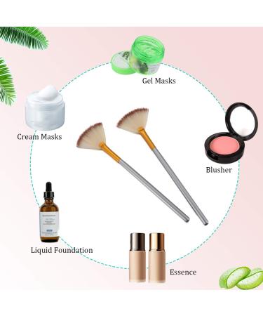 Fan Mask Brushes | Pack of 2 Acid Applicators for Glycolic Peel/Masques - Buy Online on GoSupps.com