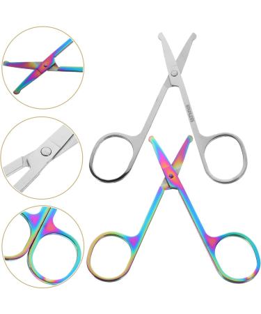 Mipcase 4 Pcs Nose Hair & Ear Hair Cutter - Stainless Steel Eyelash & Eyebrow Clippers - Safe & Colorful Grooming Tools for Men - International Shipping Available - Buy Online on GoSupps.com