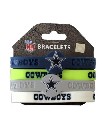 Aminco NFL Silicone Bracelets, 4-Pack Dallas Cowboys