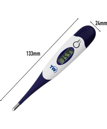 Digital Pet Thermometer For Animal Owners of Dogs Cats Horses Vets Flexible Temperature Probe Includes Veterinary Hobdays Chart - Buy Online on GoSupps.com