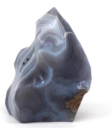 YEJIANGHUA 280g Natural Gemstone Gray Agate Geode Palm Stone Crystal Materials Specimen Rock Reiki Healing Stone Craft Home Decoration Gift - Buy Online on GoSupps.com