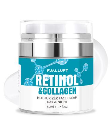 Retinol Cream for Anti Wrinkles: Anti Aging Face Moisturizer - Collagen Day and Night Cream for Women and Men