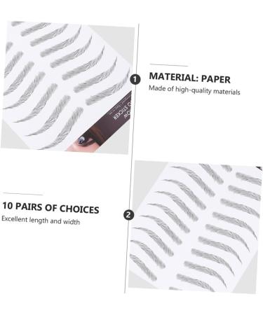 Balacoo 3 Sheets Waterproof Eyebrow Stickers 4d Hair Imitation Eyebrow Sticker Post Paper 6 Proof - Buy Online on GoSupps.com