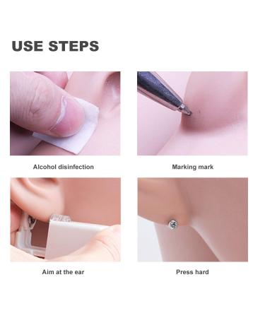 Piercing Kit: 2 Pack Nose & 2 Pack Ear Piercing Set, Simple & Safe for Beginners - Silver - Buy Online on GoSupps.com