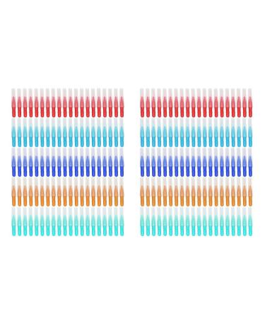 ISTOVO 200pcs Interdental Brushes Teeth Gentle Dental Pick Tooth Floss Interdental Brush Refill Dental Toothpick Cleaner