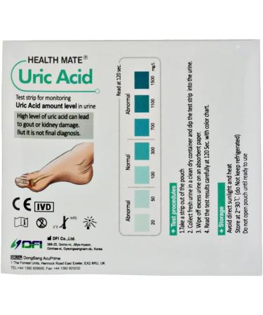 GP Professional Uric Acid Gout Urine Test Strips - Pack Of 10 - Buy Online on GoSupps.com