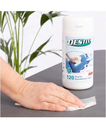 Buy DESTIX Disinfectant Wipes Dispenser Box Set - 120 Pieces + Refill | International Shipping Available - Buy Online on GoSupps.com