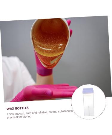 Beavorty 2-Piece Hair Removal Wax Bottles - Plastic Drum Spender Container for Cosmetics & Depilatory Wax - Buy Online on GoSupps.com