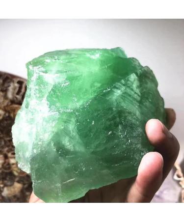 Natural Crystal Rough Wholesale Natural Large Rough Raw Green Fluorite Crystal Stone 500g-1350g 1pc (Color : 1150g-1350g)