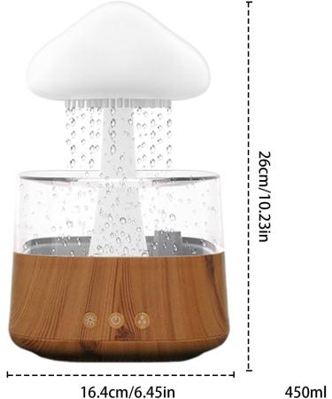 Cloud Diffuser with Rain Colorful Raining Cloud Night Light | Colorful Remote Control Raining Cloud Night Light with Charging Cable for Workplace Ch08 Wood Grain With Remote Control - Buy Online on GoSupps.com