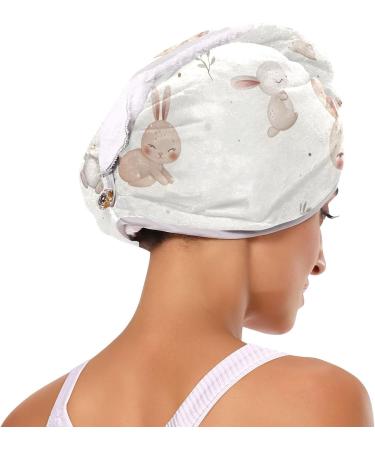 Lovely Baby Rabbit Hair Towel 2 Pack | Super Absorbent Quick Dry Hair Turbans for Women & Girls - Buy Online on GoSupps.com