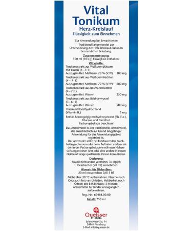Doppelherz Vital Tonic for Cardiovascular Support - 750 ml (2 Pack) | International Shipping Available - Buy Online on GoSupps.com