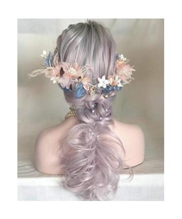Shop Long Pink Wavy Synthetic Wig for Women - Perfect for 50s 60s 70s 80s Cosplay & Fashion - Buy Online on GoSupps.com
