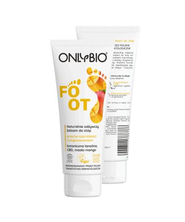 ONLYBIO Nursing Foot balm Mangboutter Hanf l Botanical Lanolin with against cracks dryness calls for soft skin - of course vegan and herbal