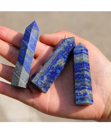 Stone Jewelry Natural Quartz Crystal Wand Point Lapis Lazuli Tower 80MM for Decoration 1PC Beautiful Natural Crystal Stone Crystal Stone Jewelry Full of Texture - Buy Online on GoSupps.com