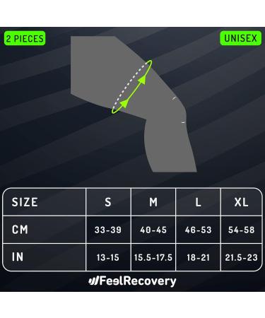 FEEL RECOVERY 2 - Compression Thigh Bandage for Knee Quad & Groin Pain Relief | Breathable & Non-Slip | Men & Women - Buy Online on GoSupps.com
