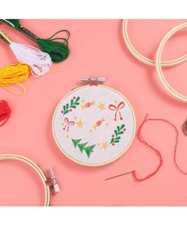 Caydo 24 Pieces 4 Inch Embroidery Hoops Bulk Wholesale - for Cross Stitch, Embroidery, Sewing, and Christmas Decor - Buy Online on GoSupps.com