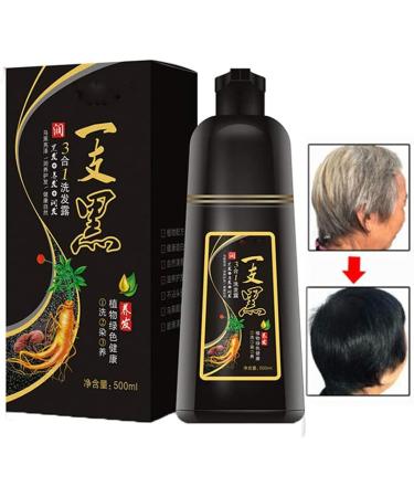 Black Hair Shampoo Hair Color Shampoo Shampoo For Black Hair Hair Dye Natural Blackening Shampoo Permanent Shampoo For Black Hair(500ml) - Buy Online on GoSupps.com