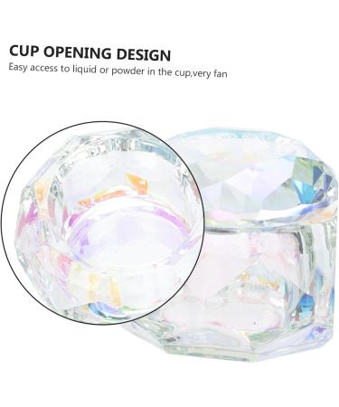 HOMSFOU 1pc Nail Art Crystal Cup Acrylic Liquid Holder Brush Dampen Dish Holder Vitroleros Para Mini Glass Nail Art Cup Manicure Nail Polish Remover Crystal Glass 6x6cm Assorted Color - Buy Online on GoSupps.com