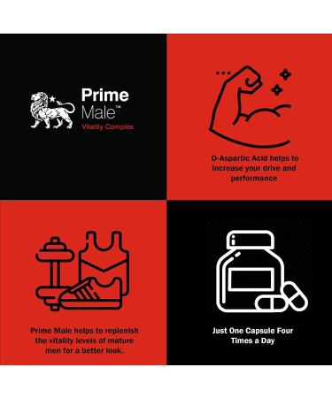 Prime Male Natural Testosterone Booster 120 Capsules - Buy Online on GoSupps.com