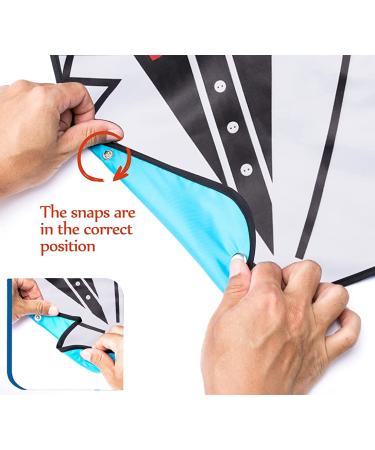 Lopton Adult Bibs for Men - Bow Tie Pattern, Washable & Reusable (3 Pack) - Buy Online on GoSupps.com