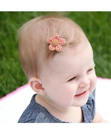 Baby Hair Clips for Newborns | No Slip Tiny Bow Barrette Set - 5 Pieces Mini Hair Accessories for Toddler Girls - Buy Online on GoSupps.com