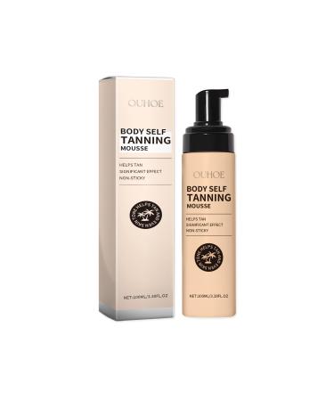 Body Selftanning Mousse Self-Tanning Body Cream Self Tanning Lotion Fast Tanning Cream Face and Body Tanning Gel Natural sunbed tanning accelerator Cream Tanning moisturiser for Sunbeds Lightweight