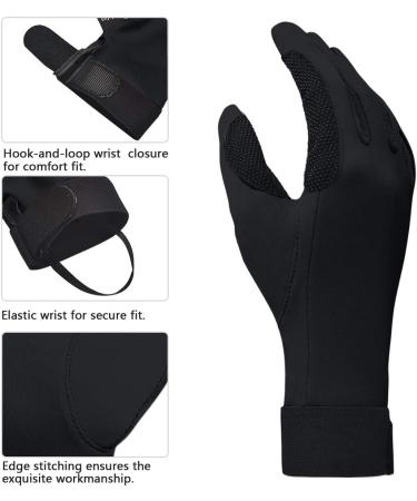 ChinFun Women's Horse Riding Gloves - Breathable & Stretchable Equestrian Gloves for Outdoor Horseback Activities | Black, Small - Buy Online on GoSupps.com
