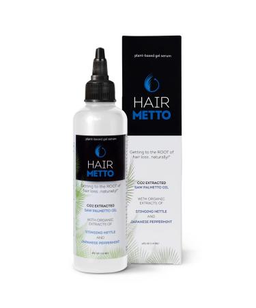 HAIRMETTO  Topical Hair Serum for Hair Regrowth  Hair Loss Products with Extracted Saw Palmetto Oil for Bald Spots  Soothes Dry and Itchy Scalp  Non-Oily  Peppermint Scent  118 mL Bottle