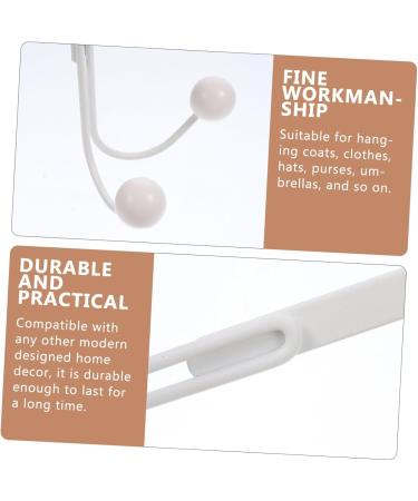 FELTECHELECTR 2pcs Double Hook Hooks Clothes Hangers Over Door Towel Rack Door Hook Hanger Coat Hook Multifunction 14x9cm White - Buy Online on GoSupps.com