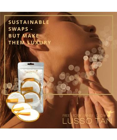 Reusable Cleansing Pads Trio By Lusso Tan. Face Makeup Remover. Washable Pad Wipes. Up to 500 cleanses Per Pad. Organic Sustainable Vegan and Cruelty-Free. - Buy Online on GoSupps.com