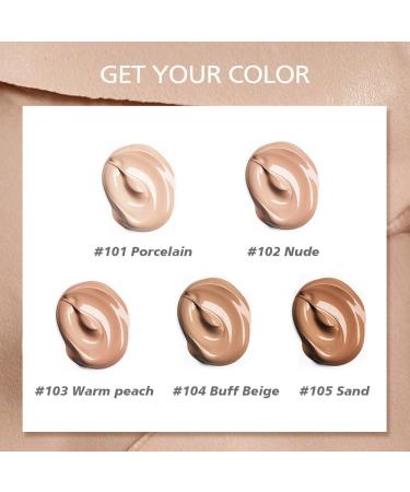 Flawless Soft Matte Liquid Foundation - 24HR Oil Control Makeup (103 Warm Peach) - Buy Online on GoSupps.com