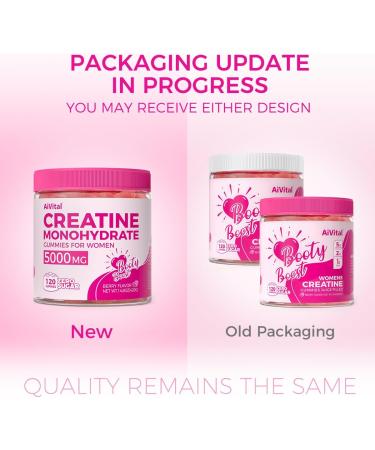 AiVital Creatine Gummies for Women 5000mg Creatine Monohydrate Gummies+2000mg Collagen+1000mg BCAA Women-Specific Formula Sugar Free 30 Servings 120 Counts(Berry) - Buy Online on GoSupps.com