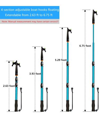 SAN LIKE Telescopic Boat Hook - Floating, Durable, Rust-Resistant with Luminous Bead Push Pole - Blue Black Camouflage - Aluminium Alloy - 2.63-6.75FT (Float) - Buy Online on GoSupps.com