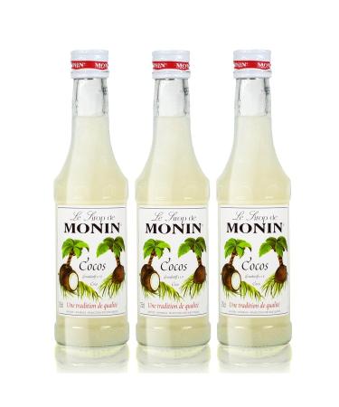 MONIN Sirop de Coco par 3 pour Caf Cappuccino et Chocolat Chaud - Ar mes Naturels - 25cl