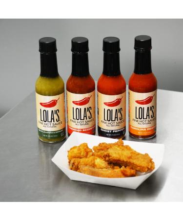 Buy Lola's Fine Hot Sauce - Trinidad Scorpion 5 Fl Oz | All-Natural, Gluten-Free, Keto | Perfect for Chili & Fish Tacos - Buy Online on GoSupps.com