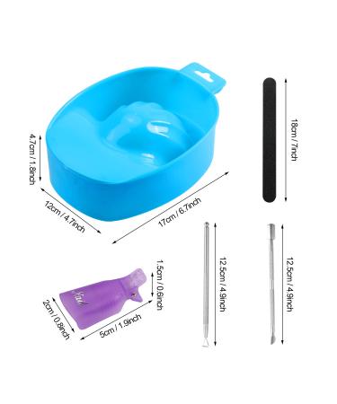 2Pcs Nail Soak Tray Soaking Bowl Manicure Kit for Nail Care & Polish Removal - Buy Online on GoSupps.com