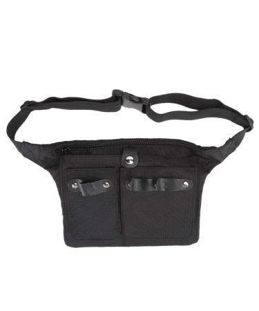 YAOGOHUA Multi Functional Portable Scissors Waist Bag Hair Clip Comb Hairdressing Tool Storage Bag Black
