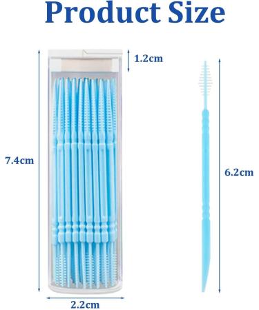 Buy Colored Plastic Toothpicks - 240 Double-Sided Tooth Sticks in Soft Box | Ideal for Kids & Seniors - White Pink Green Blue | International Shipping - Buy Online on GoSupps.com